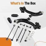 ZUN 12pc Control Arm Suspension Kit with Ball Joint Tie Rod Set for Honda CR-V 07-11 05021006