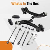 ZUN 12pc Control Arm Suspension Kit with Ball Joint Tie Rod Set for Honda CR-V 07-11 05021006