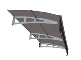 79" x 34" Window Awnings Door Entrance Canopy, Aluminum Alloy Bracket, 0.137 Inch Thick Crystal W2205P180079