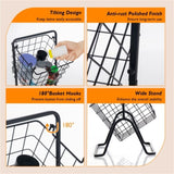 3-Tier Fruit Basket Stand - Removable Wire Bowls, Convertible to 1/2 Tier, Steel Frame with Non-Slip 35184437