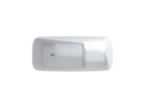 47 Inch Solid Surface Soaking Bathtub - Deep Soak Freestanding Tub T3785P353972