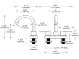 2 Handles Bathroom Sink Faucet, Brushed Nickel Centerset RV Bathroom Faucets for 3 Hole pop-up 43654046
