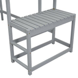 ZUN Twin Size High Loft Bed with Ladder landing Platform, Ladders, Guardrails,Grey W504119724