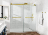 60*66" Frameless Double Sliding Shower Door, Double Shower Door, 3/8 SGCC Tempered Glass, 77624375