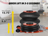 Air Jack, 3 Ton/6600 lbs Triple Bag Jack, Bag Jack Lift Up to 15.75 Inch, 3-5S Fast Lifting 25606814