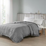 Oversized Down Alternative Blanket with Satin Trim B03598527