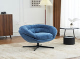 Modern Chenille Office Chair, 360&deg Swivel Accent Chair with Removable Cushion, Round Office Chair, N817P207777N
