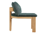 Indoor Boucle Dining Chair Set of 2, Rubber Wood Frame, Plush Green Boucle Seating, 250lbs Weight N779P379862G
