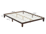 Basic bed frame brown Queen 206*151*30.5cm wooden bed 60287616