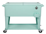 91*84.5*38.5cm Rectangular Plastic Box Frozen Insulation Cart Mint Green 43535541