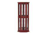 Corner Curio Cabinet Lighted Corner Display, Display Shelf Shelving Bar cabinet with Tempered 48787179