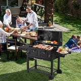 Charcoal Grill Outdoor BBQ Grill, Extra Large Cooking Area with Two Individual & Adjustable Charcoal 50882218