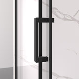 56-60" W x 74" H Semi-Frameless Sliding Shower Door, 1/4" Clear SGCC Tempered Glass, Matte W2011P272616