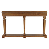 Oak Console Table with Bottom Shelf B062P209085