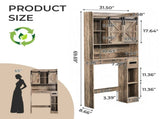 Toilet Cabinet has 2 Doors and Contains a 2-Tiered Bathroom cabinet with Side Storage Rack and 76264516