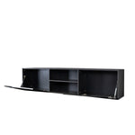 ZUN FCH Modern Minimalist Floating TV Stand for 65-inch TVs, High Glossy Wall-Mounted Entertainment 06436605