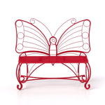 ZUN Butterfly Cast Metal Garden Bench, Outdoor Bench Patio Seat, Park Bench Outdoor Seating for Garden, W2167P215369