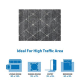 Talas Trellis Area Rug in Grey and Cream B03597989