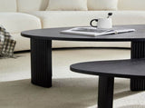 2-Piece Modern Irregular Shape Coffee Table Set for Living Room,Easy Assembly Nesting Coffee Tables, W2582P402266