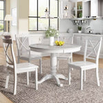 ZUN . 5 Pieces Dining Table and Chairs Set for 4 Persons, Kitchen Room Solid Wood Table with 4 Chairs 50272401