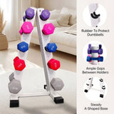 6-10 Pair Iron and Rubber Dumbbell Set 5-15 lbs Hand Free Weight for Strength Hex Coated Encased T3772P356554