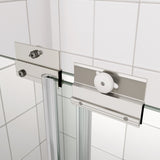 Bypass shower door, sliding door, with 1/4" tempered glass and Chromed finish 44-48"x70" W2122131038