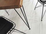 Zen Wire Modern Chair, Black Metal, Black Leather Cushions, Ergonomic and Comfortable Design B029P332148