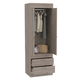 Lisboa 2-Door Armoire Light Gray B070P210736