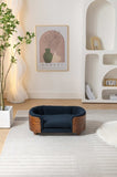 ZUN Scandinavian style Elevated Dog Bed Pet Sofa With Solid Wood legs and Walnut Bent Wood Back, W794125923