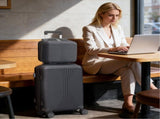 PP Trolley Case 12in 20in 2PCS Suitcase Set Dark Gray 02239068