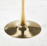 31.5"GOLDEN AND BLACK Tulip Table Mid-century Dining Table for 2-4 people With Round Mdf Table Top, W234P283828
