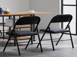 4pcs Elegant Foldable Iron & PVC Chairs for Convention & Exhibition Black 41844164