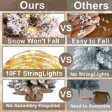 22in Mini Christmas Tree with Lights, Rose Gold Artificial Small Tabletop Christmas Tree with 32081158