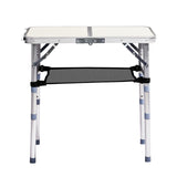 Outdoor Folding Camping Table, 2ft Portable Pinic Table with 3 Adjustable Height, Small Aluminum 11203200