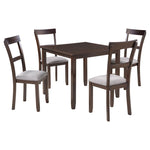 ZUN 5 Piece Dining Table Set Industrial Wooden Kitchen Table and 4 Chairs for Dining Room 08780576