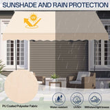 118.1"D x 47.2"W x"H Retractable Awning Khaki 55353871