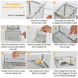 2 pcs Humane Mouse Trap, High Sensitivity Gravity Pedal Auto-Lock Rodent Trap - Sturdy Galvanized 34528189