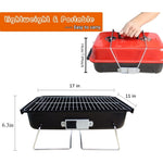 ZUN Barbecue Grill Charcoal with Lid Portable Folding Small BBQ Grill for Outdoor Grilling Cooking 41297634