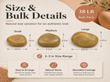38 lbs khaki River Rocks, 2-3 inch Polished Pebbles - Decorative White Stones for Indoor/Outdoor 57501419