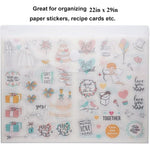 ZUN 50pcs Clear Envelopes, Expandable Folders for Documents and Waterproof Folders with Snap Closure, A4 84677840