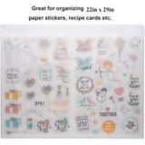 ZUN 50pcs Clear Envelopes, Expandable Folders for Documents and Waterproof Folders with Snap Closure, A4 84677840