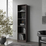 FM FURNITURE Beaver Balley Bookcase with Open Storage and 5 Shelves, Stained Walnut B128P301395