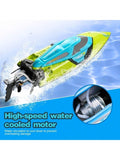 4DRC S2 4DRC Fast Boat For Pools And Lakes,Remote Control Boat With LED Lights,2.4GHz High Speed 55684054