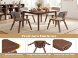Set of 2 Dining Chair Set , Teddy Velvet Upholstery & Plush Padded Design 31439802