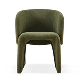 ZUN Modern Dining Chair Accent Chair Green Single Sofa Chair,Upholstered Side Chair Teddy Comfy Chair W1164P190844