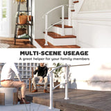 White Step Metal Handrails for Outdoor Steps Stair Railing 82216410