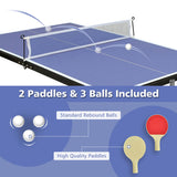 DOUBLE FISH Mid-Size Portable Ping Pong Table, 4ft Compact Foldable Table Tennis Table Set with Net, 84548710