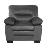 Modern Sleek Design Living Room Furniture 1pc Chair Dark Gray Fabric Upholstered Comfortable Plush B01167252