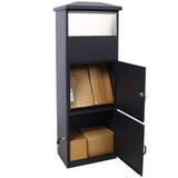 ZUN Large Package Delivery Parcel Mail Drop Box for Porch, Floor Lockable Drop Slot Mail Box with Parcel W465P188059