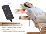Massage Glider Rocker Replacement Cushions with Storage Pocket, 5PCS, Soft Velvet Thickened, 55672170